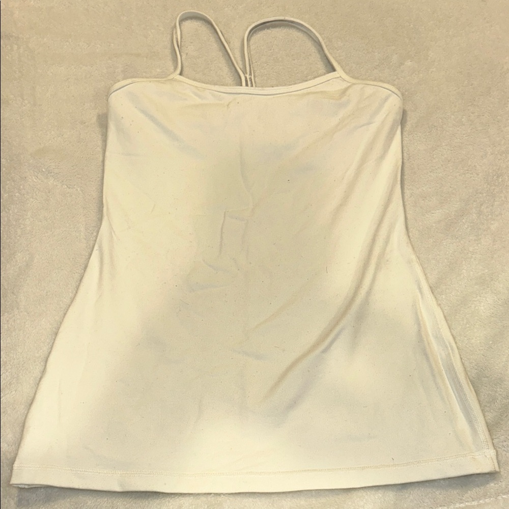 Lululemon White Tank Top with Thin Straps Size 6